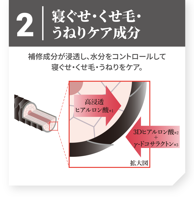 寝ぐせ・くせ毛・うねりケア成分
